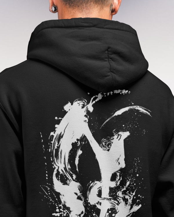 BLACK LEG SANJX BRUSH HOODIE