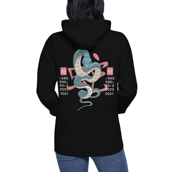 Premium Zodiac Snake Back Hoodie