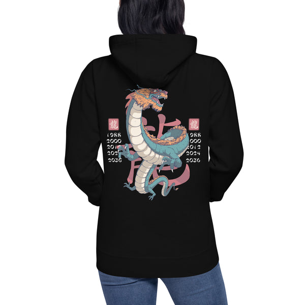 Premium Zodiac Dragon Back Hoodie